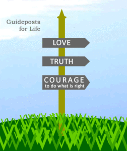 Lifelong Journey Guideposts - Love Truth and Courage